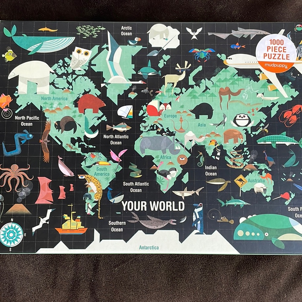 Animals of the World Puzzle, Your World. From Mudpuppy. 1000 pieces. Like new.